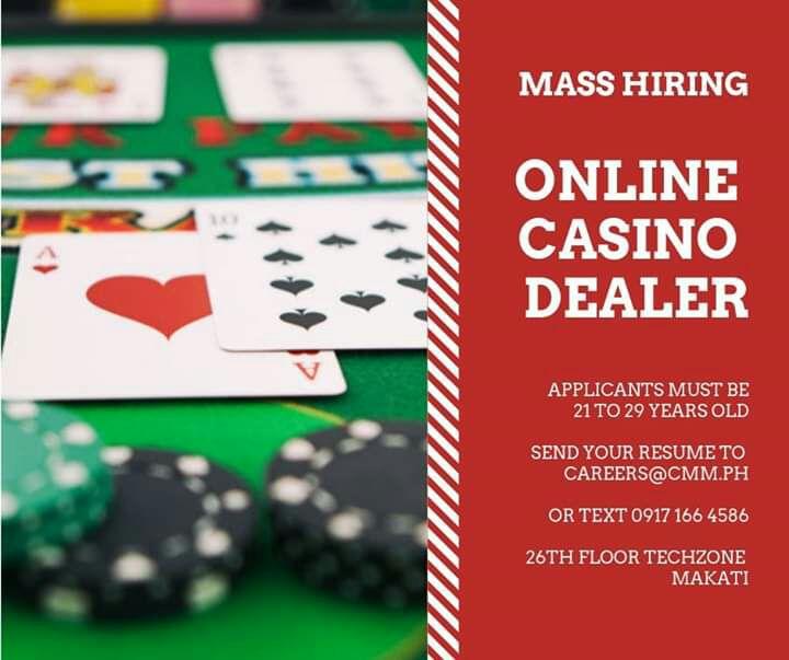 Online dealer casino hiring как открыть казино pokerstars